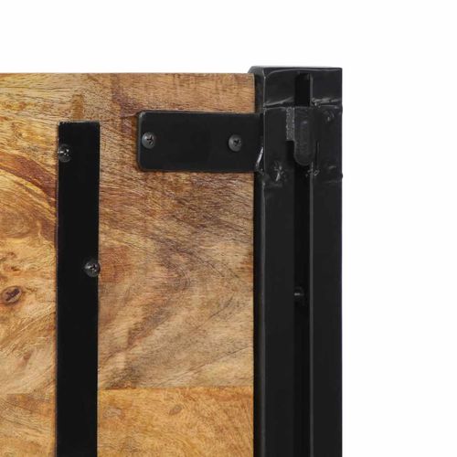 Zagłówek 200 cm lite drewno mango i żelazo na Arena.pl