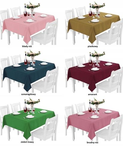 OBRUS GŁADKI MATOWY PRACTICAL 140x240 GRUBY KOLORY na Arena.pl