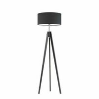 Lampa podłogowa HAITI abażur grafitowy stelaż hebanowy