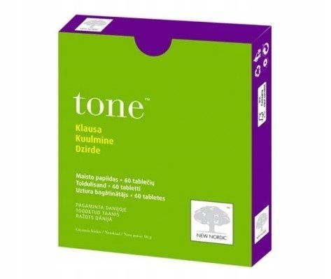 Tone 60 tabletek NA DOBRY SŁUCH słyszenie Szumy uszne NEW NORDIC na Arena.pl