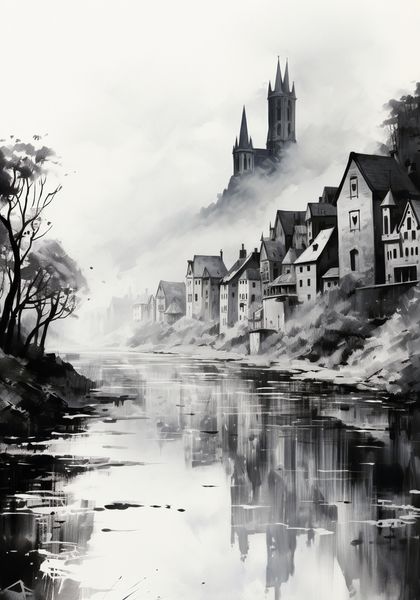 Plakat 70x100cm Mglisty Refleks zdjęcie 1