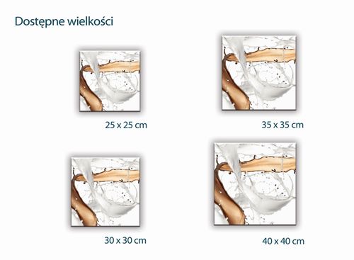 SZKLANA DESKA KUCHENNA 40x40 420h Kawa i mleko na Arena.pl