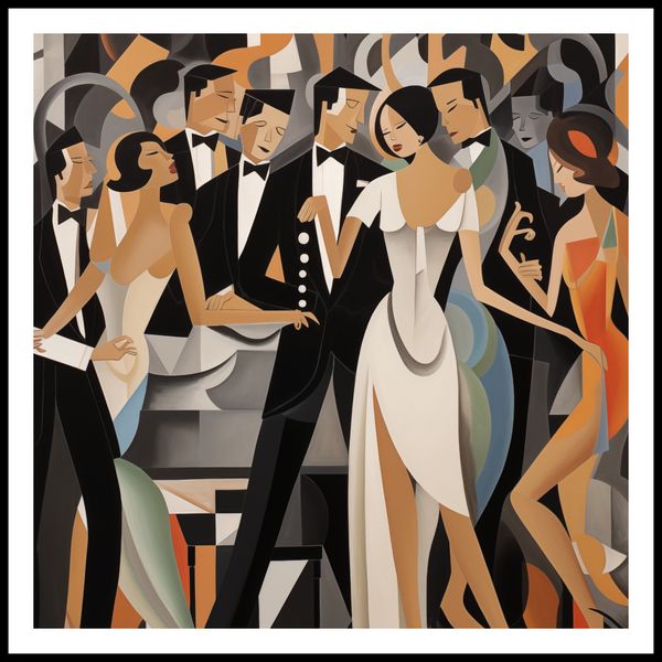 Plakat 70x70cm Bal w Art Deco zdjęcie 3