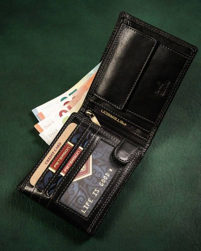 klasyczny, skórzany portfel męski z systemem rfid - peterson na Arena.pl