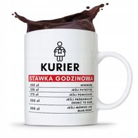 Kubek Prezent Dla Kuriera Stawka Godzinowa Prezent Z Nadrukiem Ze Zdjęciem