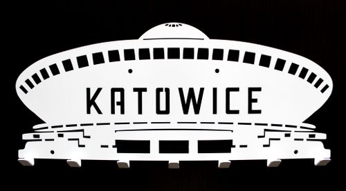 Metalowy wieszak ścienny na ubrania klucze loft KATOWICE SPODEK czarny na Arena.pl