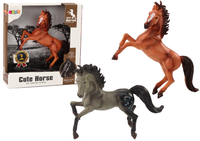 Figurka Konia Brązowy Szary Koń Stojący Stajnia Farma Cute Horse