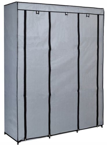 Szafa tekstylna z 10 półkami Mira Maxi - szara na Arena.pl