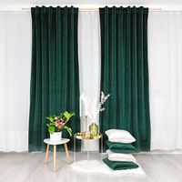 Zasłona welurowa 140x230 butelkowa zieleń – miękka i dekoracyjna