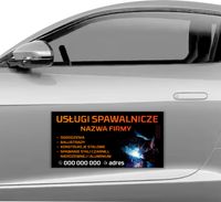 MAGNES NA SAMOCHÓD AUTO MAGNETYCZNA REKLAMA 60X30 cm usługi spawalnicze