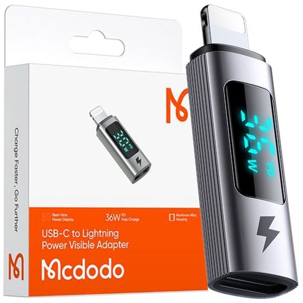 mcdodo adapter przejściówka usb-c usb typ c do lightning iphone 36w zdjęcie 1