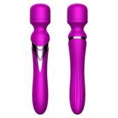 Stymulator-Silicone Dual Massager Usb 7+7 Function Purple