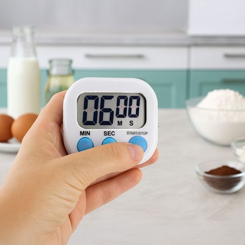 Minutnik stoper timer kuchenny na magnes cyfrowy magnetyczny lcd biały na Arena.pl