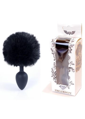 Plug-Jewellery Silicon Plug - Bunny Tail - Black na Arena.pl
