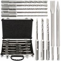 ZESTAW WIERTEŁ I DŁUT SDS PLUS WYTRZYMAŁE 10 SZT DO WIERCENIA KUCIA BETONU