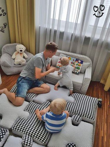 LULANDO Sofa Classic, Romby Szaro-Białe na Arena.pl