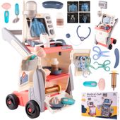 Duży Zestaw Lekarski EKG Akcesoria na Wózku Mały Lekarz