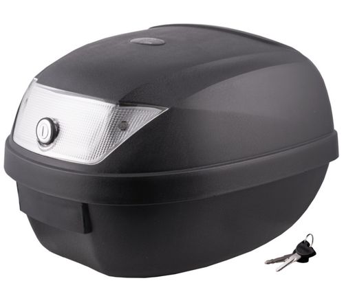 KUFER DO SKUTERA MOTOCYKLA QUADA ROWERU ELEKTRYCZNEGO CZARNY 28L MOCOWANIE na Arena.pl