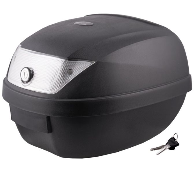 KUFER DO SKUTERA MOTOCYKLA QUADA ROWERU ELEKTRYCZNEGO CZARNY 28L MOCOWANIE zdjęcie 12