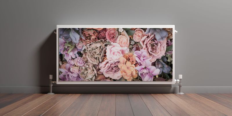 Mata MAGNETYCZNA Na Kaloryfer Bukiet Kwiatów Styl Retro 120cm x 60cm zdjęcie 3