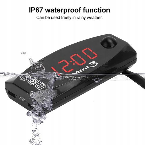 CYFROWY TERMOMETR SAMOCHODOWY ZEGAR DC 12V na Arena.pl