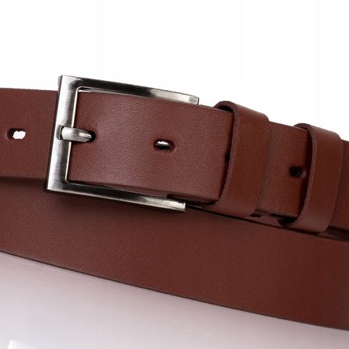 SEPHER Pasek skórzany klasyczny J. BRĄZOWY męski na Arena.pl