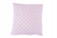 Poduszka poszewka bawełna grochy różowe