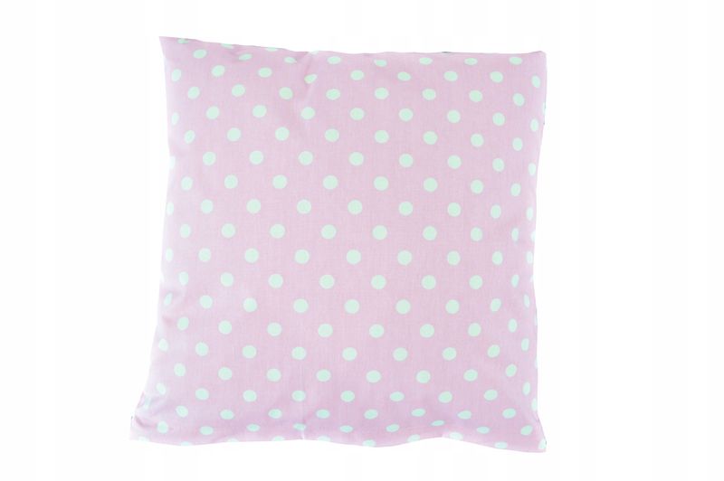 Poduszka poszewka bawełna grochy różowe zdjęcie 1