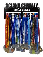 Wieszak na medale ŚCIANA CHWAŁY twoje imię dowolny tekst 94.3
