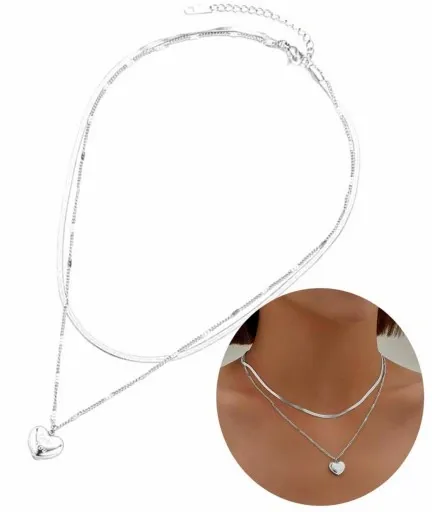 Naszyjnik lancuszek srebrne serduszko CELEBRYTKA zdjęcie 11