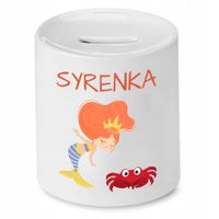Skarbonka Dla Dzieci Mała Syrenka Prezent Z Nadrukiem Ze Zdjęciem