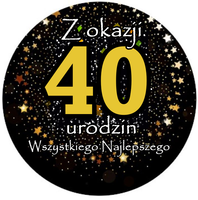 Opłatek na tort Urodziny 18 30 40 50 60 Okazjonalny Happy Birthday Tekst