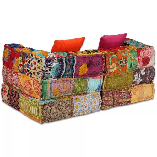 VidaXL Modułowa sofa patchworkowa, 2-osobowa na Arena.pl