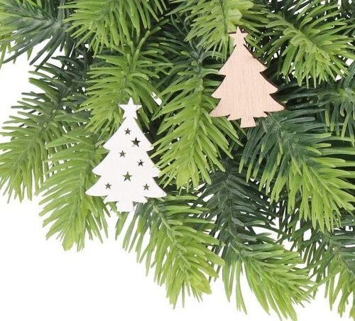 OZDOBY ŚWIĄTECZNE DREWNIANE DO STROIKA 36SZT CHOINKA CHOINKI na Arena.pl