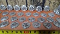 zawieszka metalowa oksydowana 2,5X3cm SERCE AŻUR 25szt
