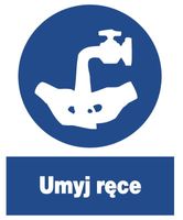ZNO-9 - ZNAK NAKAZU - umyj ręce - tabliczka