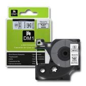 Qoltec Taśma do DYMO D1 45803, 45808 19mm x 7m Biała/Czarny nadruk