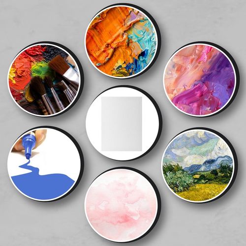 PŁÓTNO MALARSKIE DO MALOWANIA PODOBRAZIE BAWEŁNIANE 10szt 24x30 cm zestaw na Arena.pl