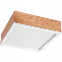 PLAFON LAMPA SUFITOWA LAMKUR OAK SQUARE 49021 DĄB / BIAŁY