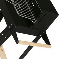 GRILL OGRODOWY Węglowy RUSZT STALOWY 2 PÓŁKI na KÓLKACH Konighoffer 80cm