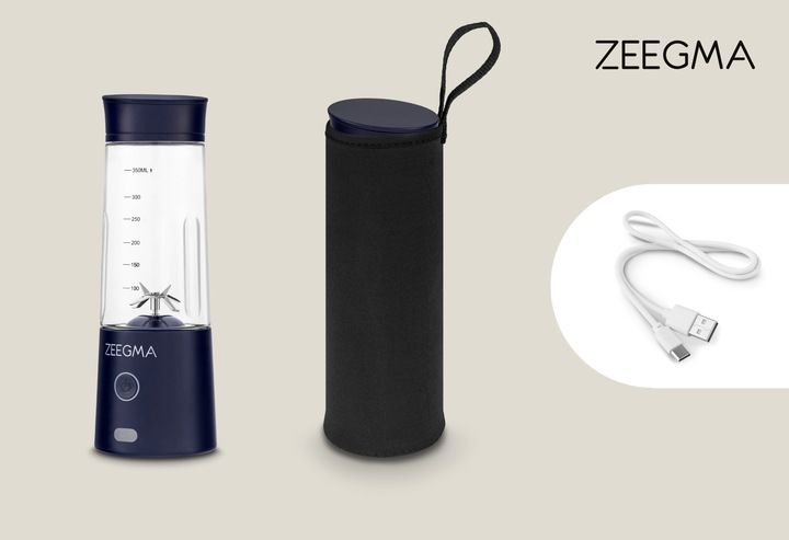 BLENDER BEZPRZEWODOWY KIELICHOWY 450ml 300W GRANATOWY zabierz ze sobą! zdjęcie 8