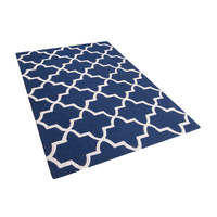 Dywan wełniany 140 x 200 cm niebieski SILVAN