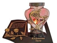 TATA TACIE SOLARNY ZNICZ LAMPION NA GRÓB RÓŻA W SERCU ZŁ SKOS SENTENCJA