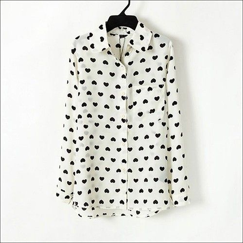 KOSZULA DAMSKA W SERCA Rozmiary - M na Arena.pl