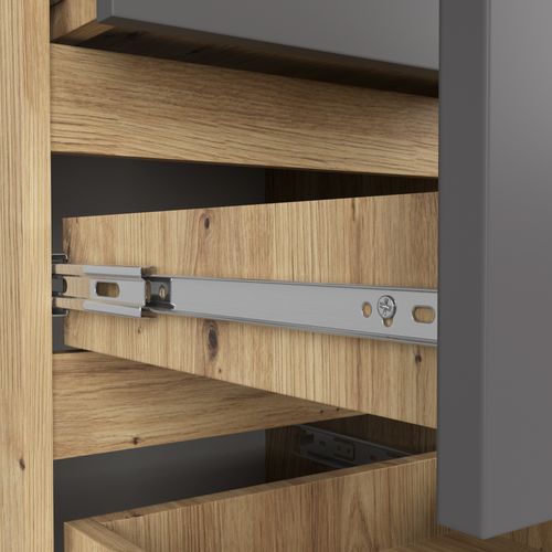 Komoda CL5 40 cm 5 szuflad - dąb artisan szara na Arena.pl