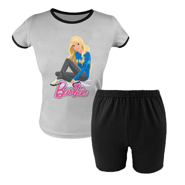 Krótka Piżama dziecięca Barbie zdjęcie 1
