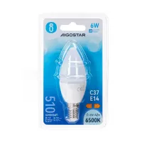 Żarówka LED C37 E14 6W 510LM zimna barwa do biura energooszczędna