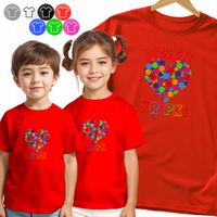 KOSZULKA DZIECIĘCA TSHIRT - KOLOROWE KROPKI SERCE NA DZIEŃ KROPKI - 158 XL