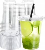 Kubki Shake PET 500ml z Wieczkiem Płaskim 50szt Plastikowe Jednorazowe