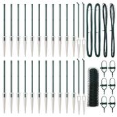 Ogrodzenie z słupkami Zielony 1 x 50 m Stal pokryta PCV